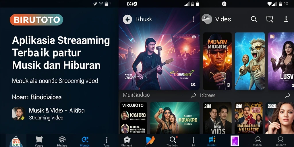Antarmuka BIRUTOTO yang modern dan mudah digunakan untuk Streaming Video.