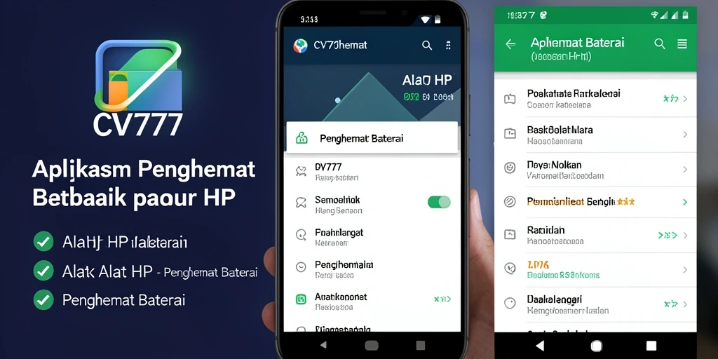 Antarmuka pengguna aplikasi Penghemat Baterai yang intuitif dan informatif.