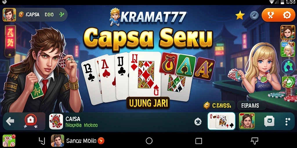 Antarmuka permainan Capsa yang menarik di KRAMAT77.