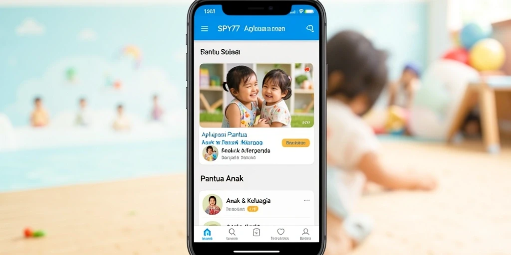 Tampilan antarmuka SPY77 yang user-friendly untuk memantau anak.